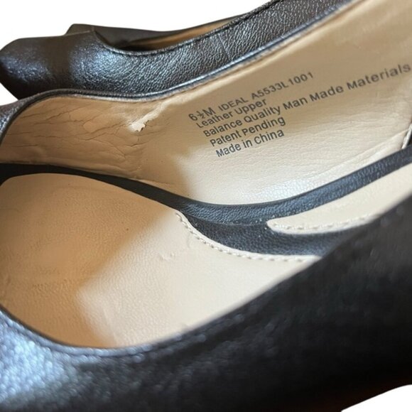 Naturalizer Ideal Slingback Peep Toe Heels Black Leather 6.5 - Picture 8 of 13